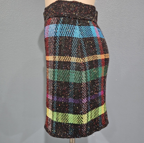 CECILIA PRADO Anthropologie Plaid Saia Selena Knit Multicolor Mini Skirt M - Picture 5 of 8